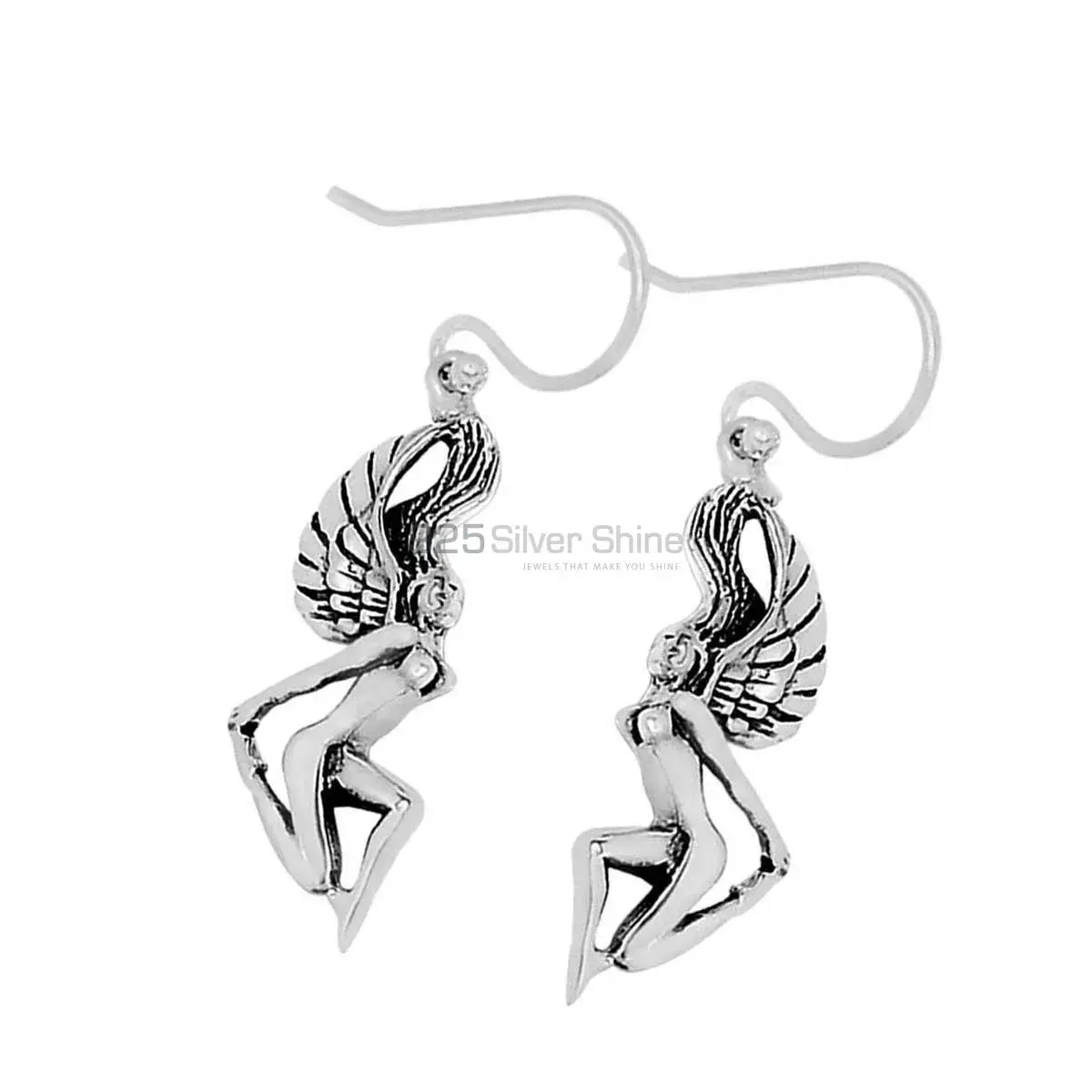 925 Sterling Silver Oxidized Earrings Jewelry 925SE2885_2