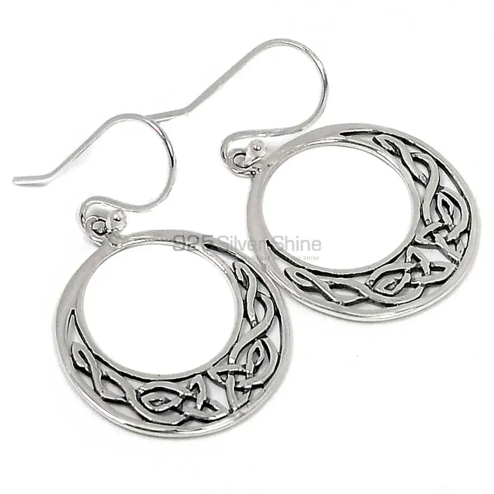 925 Sterling Silver Oxidized Earrings Jewelry 925SE2886