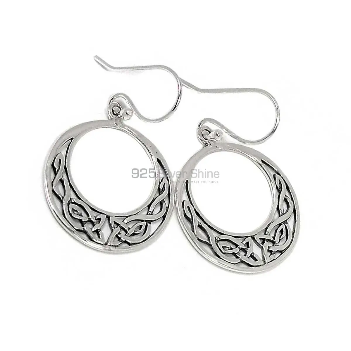 925 Sterling Silver Oxidized Earrings Jewelry 925SE2886_2