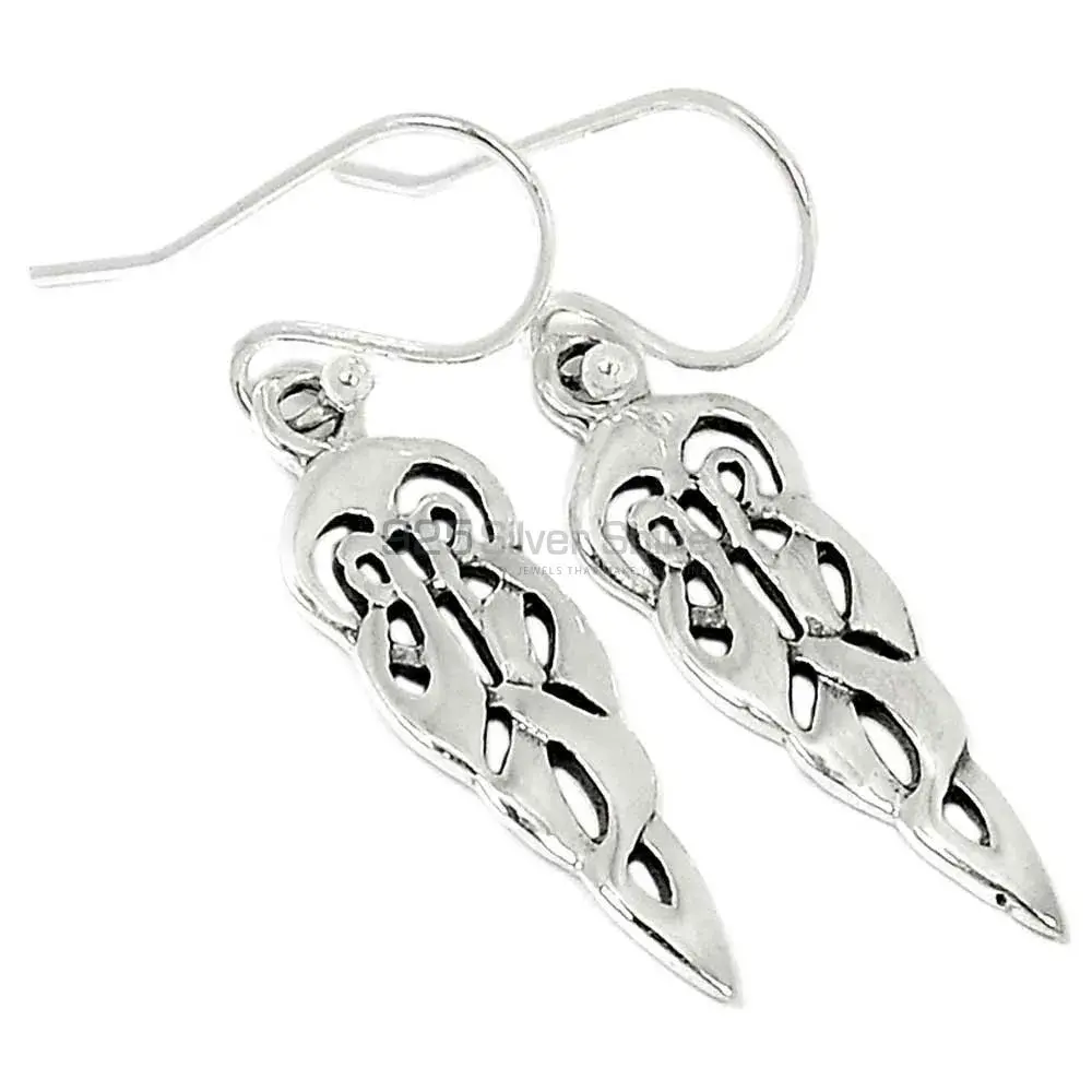 925 Sterling Silver Oxidized Earrings Jewelry 925SE2887