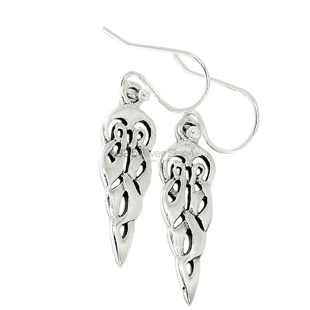 925 Sterling Silver Oxidized Earrings Jewelry 925SE2887_2