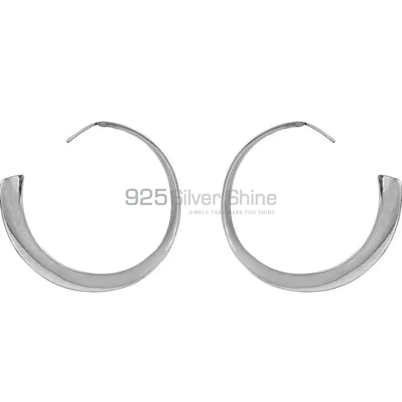 925 Sterling Silver Plain Silver Earring Jewelry 925SE147
