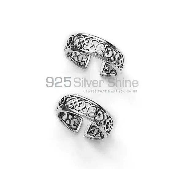 925 Sterling Silver Plain Toe Ring Jewelry