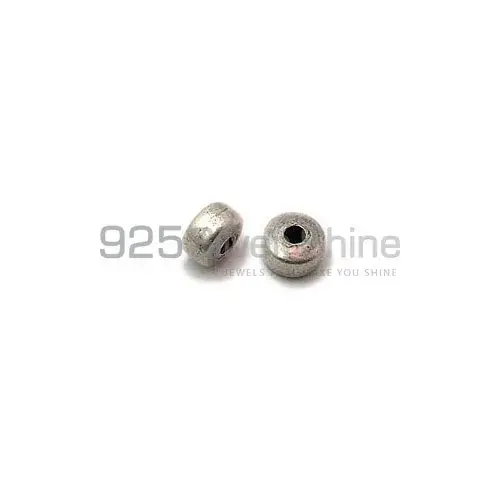 925 Sterling silver Plain Wheel Tyre Handmade Beads 4x6.7mm .Sold Per Package of 10-925SPB105