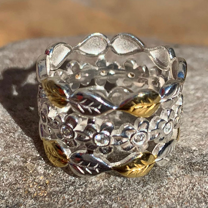 925 Sterling Silver Ring In Cubic Zirconium Gemstone Jewelry SSR179