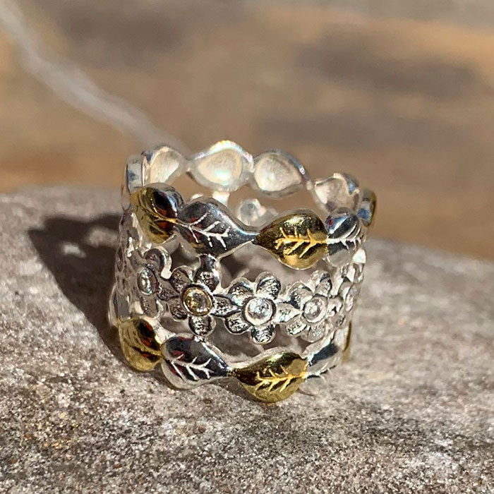 925 Sterling Silver Ring In Cubic Zirconium Gemstone Jewelry SSR179_0