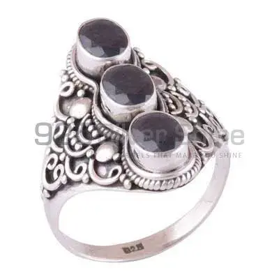 925 Sterling Silver Rings In Genuine Black Onyx Gemstone 925SR3885_0