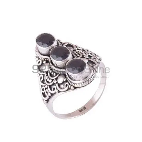 925 Sterling Silver Rings In Genuine Black Onyx Gemstone 925SR3885_1
