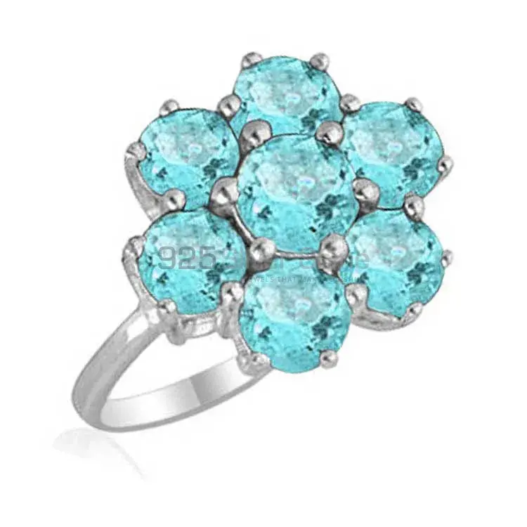 925 Sterling Silver Rings Exporters In Genuine Blue Topaz Gemstone 925SR1851_0