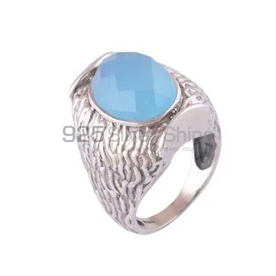925 Sterling Silver Rings Exporters In Genuine Chalcedony Gemstone 925SR3534_0