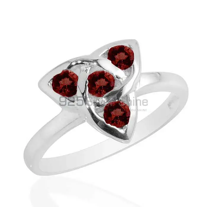 925 Sterling Silver Rings Exporters In Genuine Garnet Gemstone 925SR2088