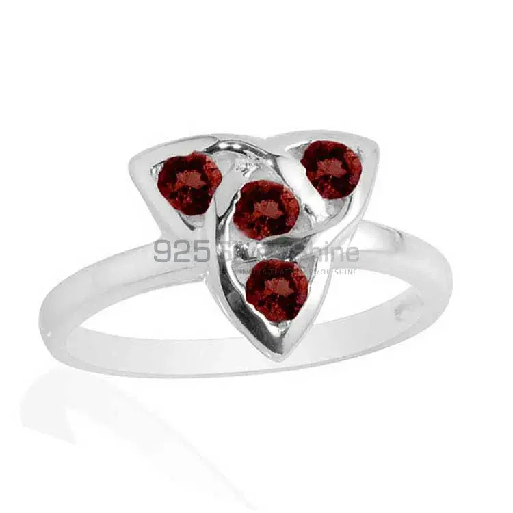 925 Sterling Silver Rings In Genuine Garnet Gemstone 925SR2088_1