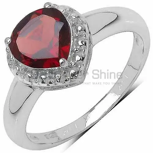 Red Garnet Stone Sterling Silver Rings Jewelry 925SR3376_0