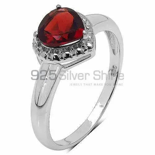 Red Garnet Stone Sterling Silver Rings Jewelry 925SR3376_0