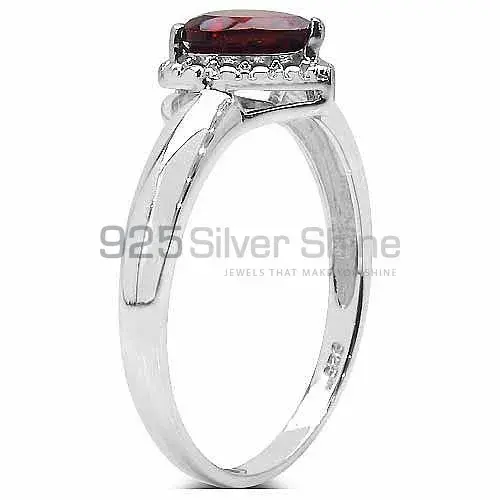 Red Garnet Stone Sterling Silver Rings Jewelry 925SR3376_1