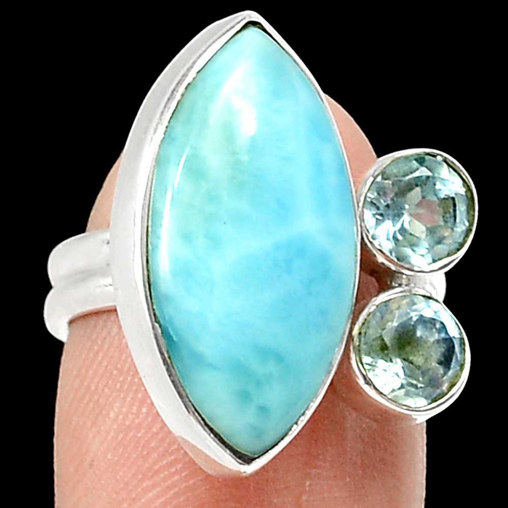 925 Sterling Silver Rings In Genuine Multi Gemstone 925SR1022