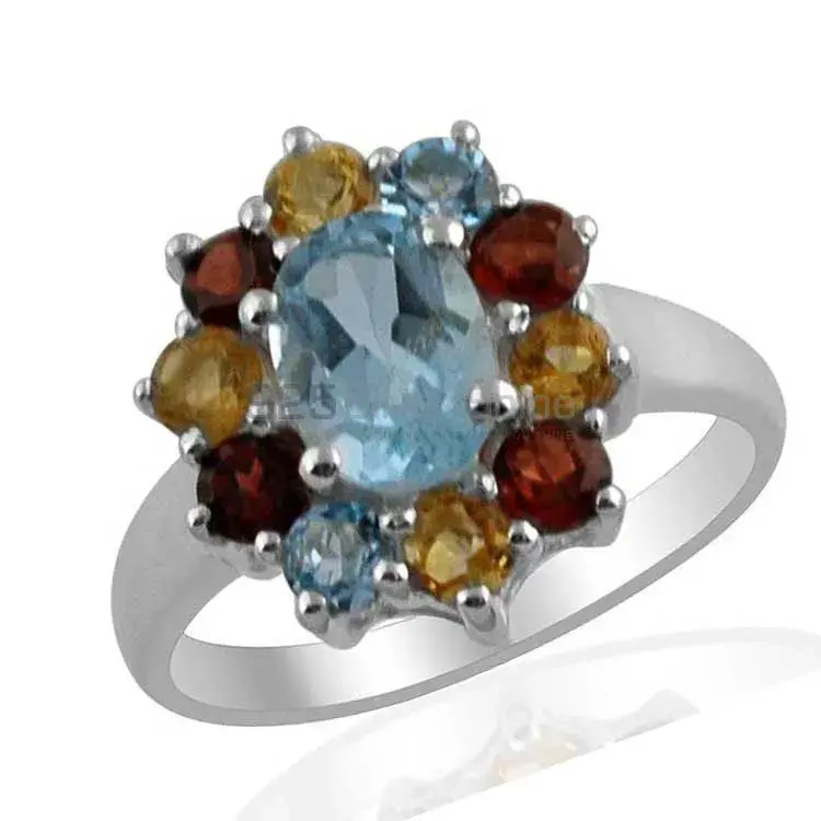 925 Sterling Silver Rings In Genuine Multi Gemstone 925SR1389_0