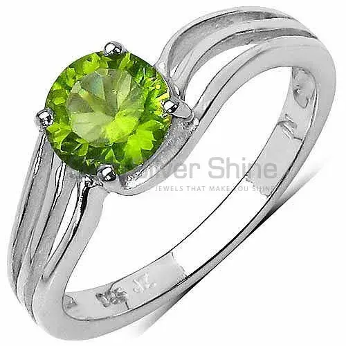 Natural Peridot August Birthstone Sterling Silver Rings 925SR3297