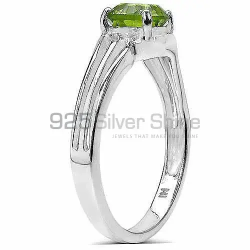 Natural Peridot August Birthstone Sterling Silver Rings 925SR3297_1