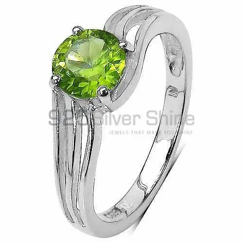 Natural Peridot August Birthstone Sterling Silver Rings 925SR3297_1