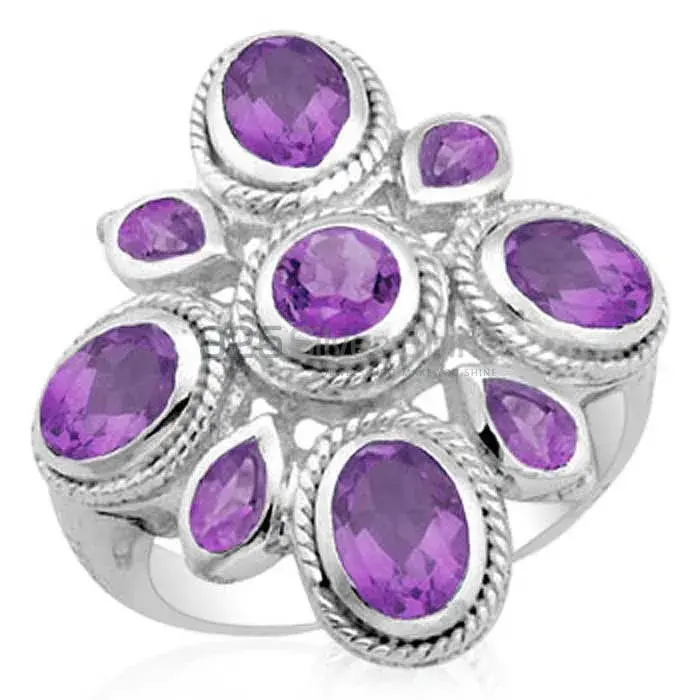 925 Sterling Silver Rings Exporters In Natural Amethyst Gemstone 925SR1782