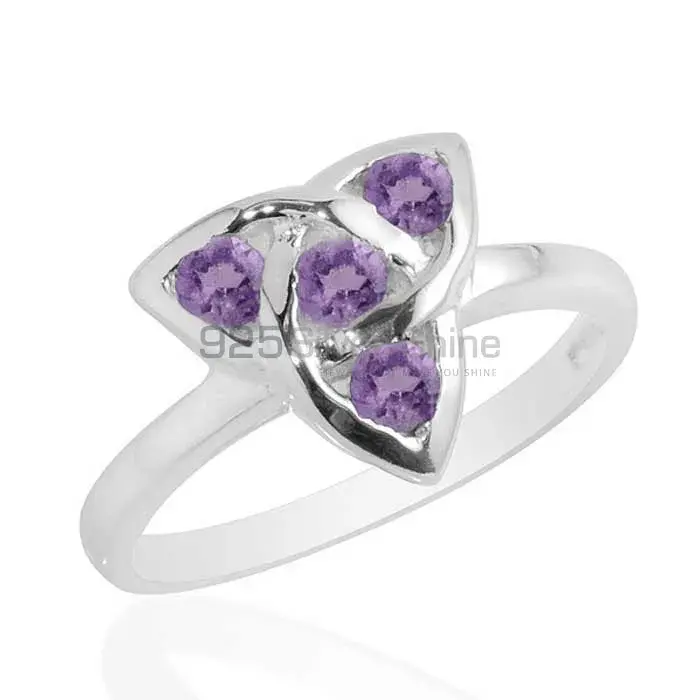 925 Sterling Silver Rings Exporters In Natural Amethyst Gemstone 925SR2086