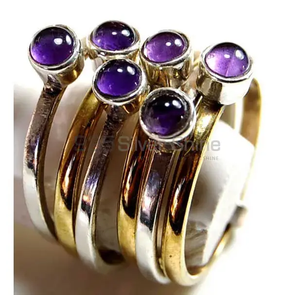 925 Sterling Silver Rings Exporters In Natural Amethyst Gemstone 925SR3768