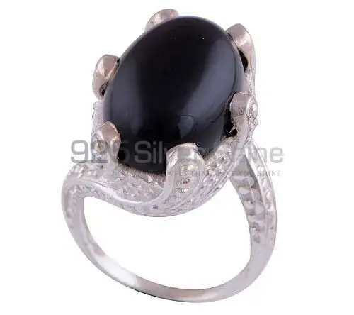 925 Sterling Silver Rings In Natural Black Onyx Gemstone 925SR2885_0