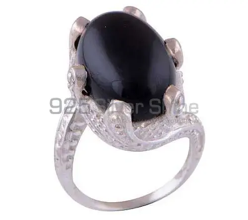 925 Sterling Silver Rings In Natural Black Onyx Gemstone 925SR2885_0