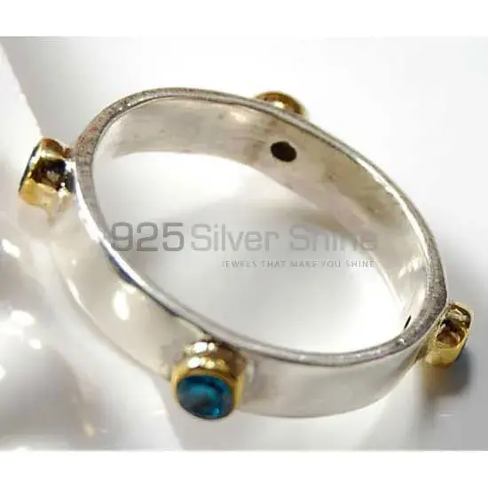 925 Sterling Silver Rings Exporters In Natural Blue Topaz Gemstone 925SR3689_0