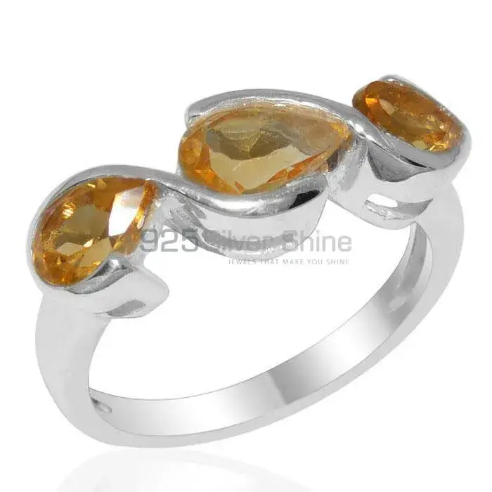 925 Sterling Silver Rings Exporters In Natural Citrine Gemstone 925SR2007