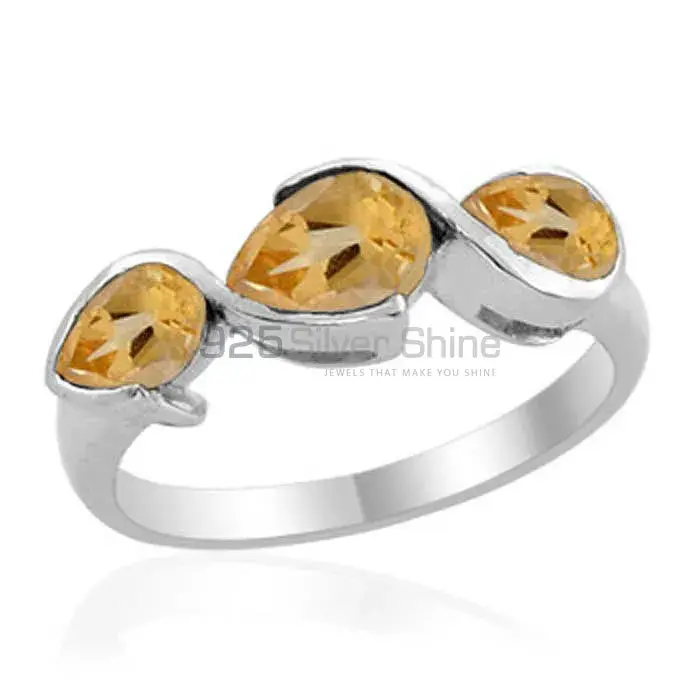 925 Sterling Silver Rings Exporters In Natural Citrine Gemstone 925SR2007_0