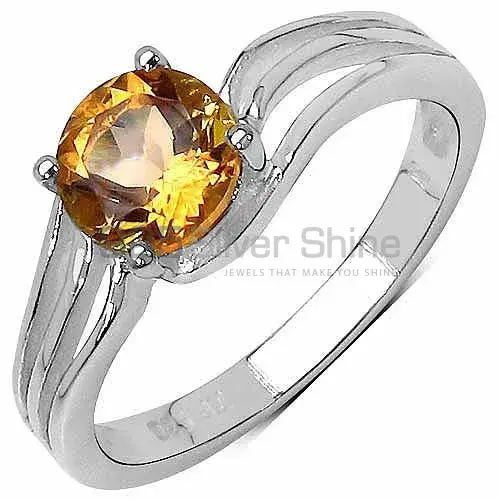 Citrine Birthstone Sterling Silver Rings 925SR3295