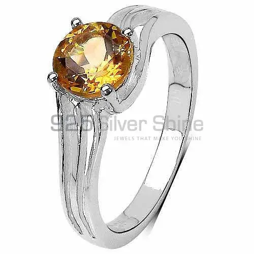 Citrine Birthstone Sterling Silver Rings 925SR3295_1