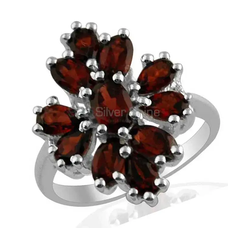 925 Sterling Silver Rings In Natural Garnet Gemstone 925SR1387_1