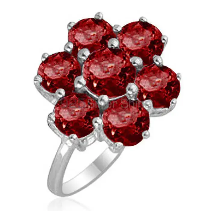 925 Sterling Silver Rings Exporters In Natural Garnet Gemstone 925SR1849