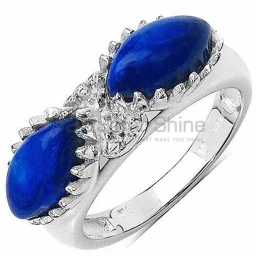 925 Sterling Silver Rings Exporters In Natural Lapis Gemstone 925SR3216