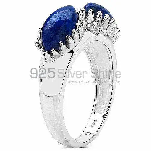 925 Sterling Silver Rings Exporters In Natural Lapis Gemstone 925SR3216_0