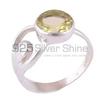 925 Sterling Silver Rings Exporters In Natural Lemon Topaz Gemstone 925SR3962