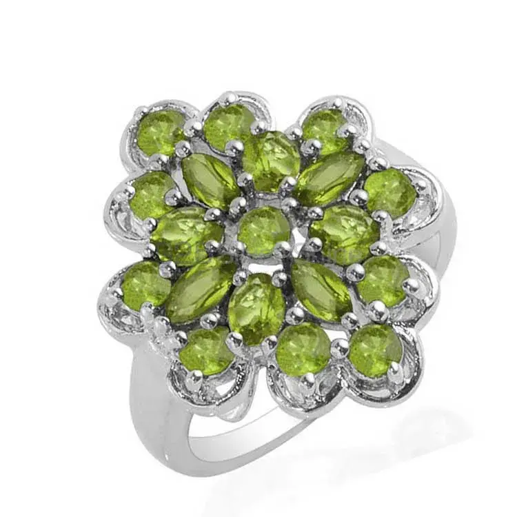 925 Sterling Silver Rings In Natural Peridot Gemstone 925SR1703_1