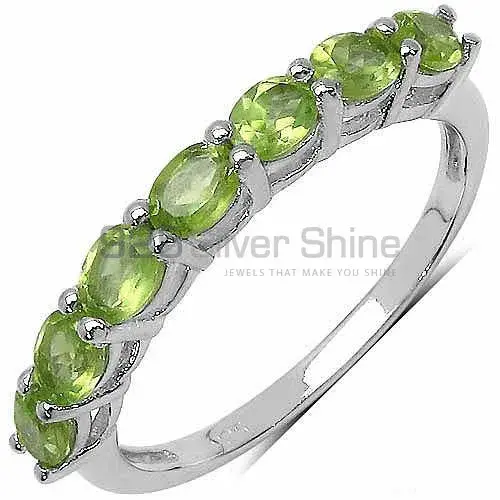 925 Sterling Silver Rings Exporters In Natural Peridot Gemstone 925SR3374