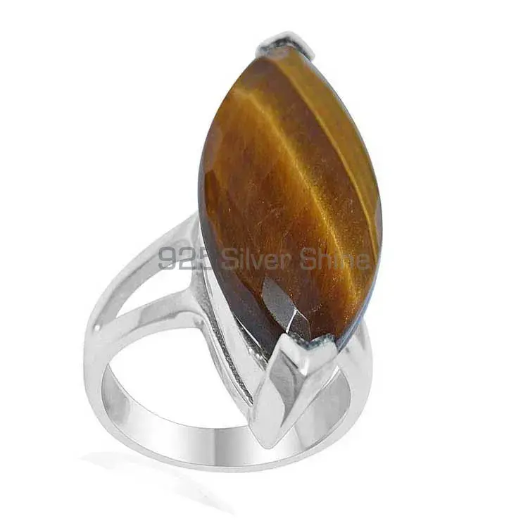 925 Sterling Silver Rings In Natural Tiger's Eye Gemstone 925SR1928_1