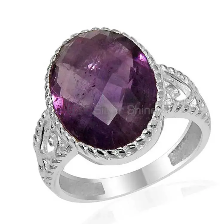 Oval Amethyst Sterling Silver Rings 925SR1625_0