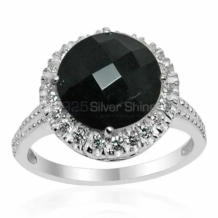 925 Sterling Silver Rings In Semi Precious Black Onyx Gemstone 925SR1546