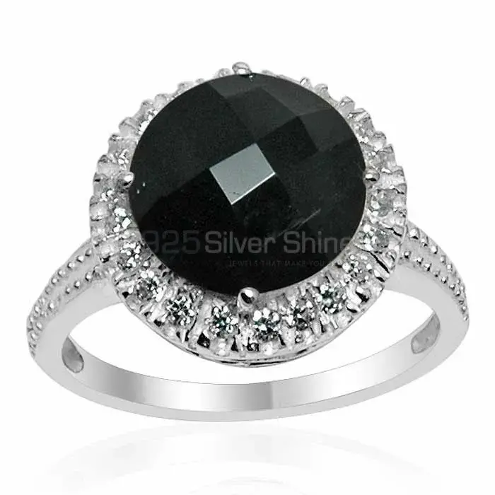 925 Sterling Silver Rings In Semi Precious Black Onyx Gemstone 925SR1546_0