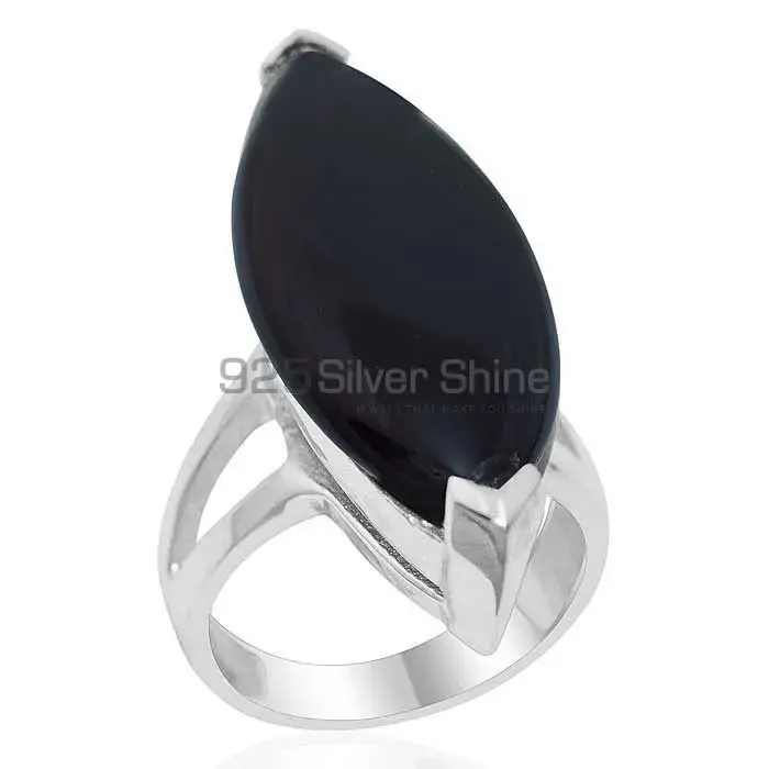 925 Sterling Silver Rings In Semi Precious Black Onyx Gemstone 925SR1929_0