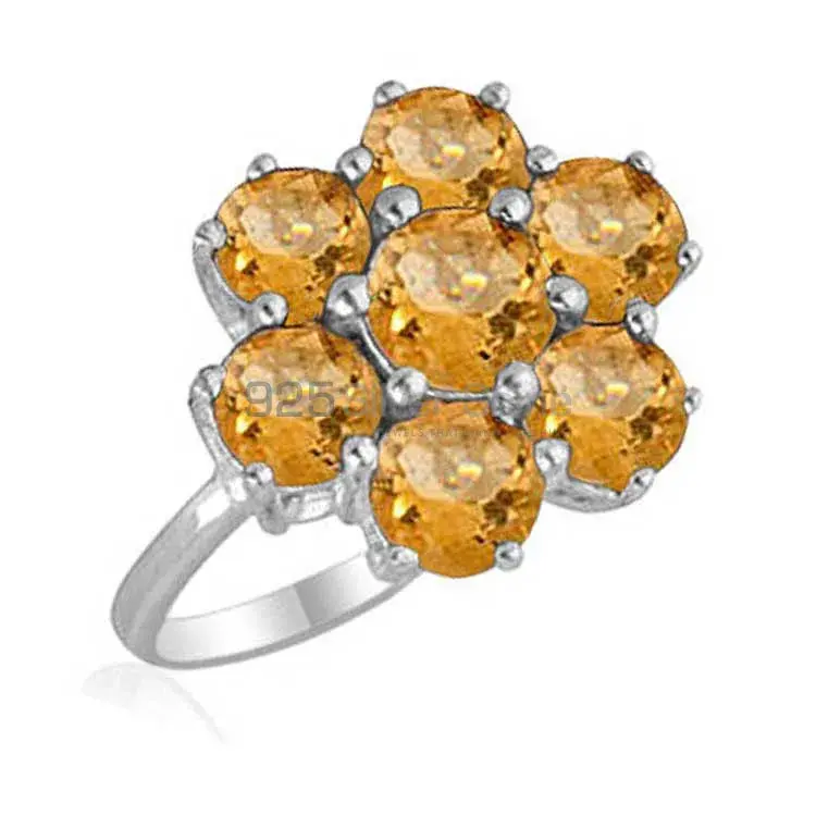 925 Sterling Silver Rings Exporters In Semi Precious Citrine Gemstone 925SR1850_0