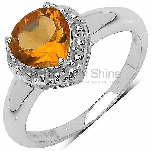 Citrine Cut Stone Sterling Silver Rings 925SR3375