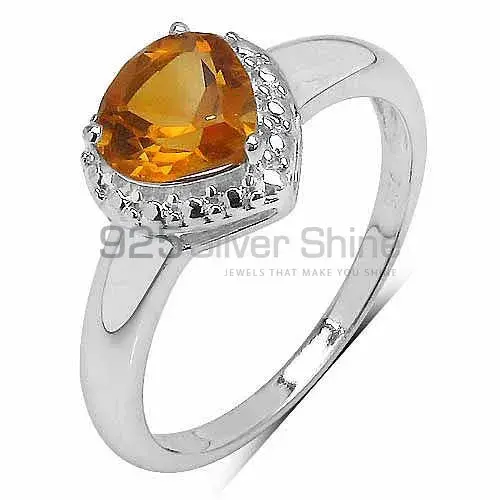 Citrine Cut Stone Sterling Silver Rings 925SR3375_1