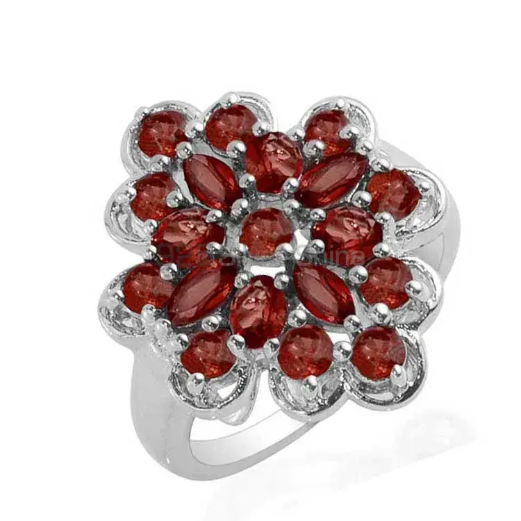 925 Sterling Silver Rings Exporters In Semi Precious Garnet Gemstone 925SR1704_0